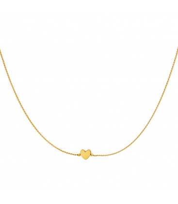 Goudkleurige halsketting met een hartkraal