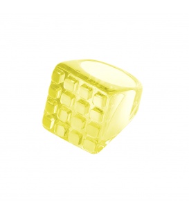 Gele kubus ring met blokjes (18)