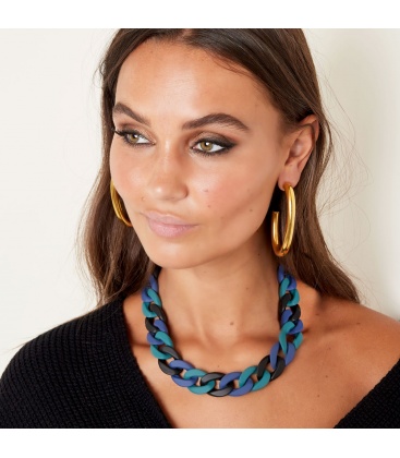 Beige gekleurde schakel halsketting