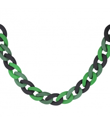 Groen gekleurde schakel halsketting