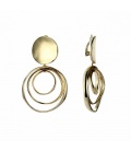 Goudkleurige oorclips met 3 verschillende groottes in ringen 