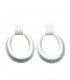 Matte zilverkleurige oorclips 