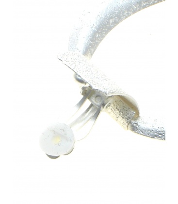 Matte zilverkleurige oorclips 
