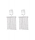 Zilverkleurige oorhangers met hangende slingers en strass steentjes