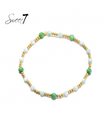 Groen gekleurde kralen armband 