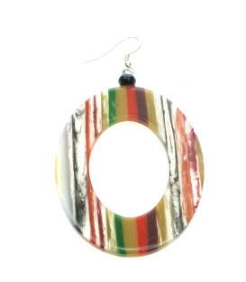 Ontdek Elegante Stijl: Gekleurde Oorbellen met Ovale Hangers