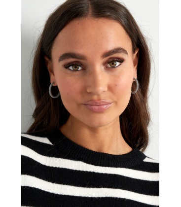 Zilverkleurige oorringen