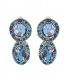 Blauw Gekleurde Oorclips met Kleine Kraaltjes - Stijlvolle Accessoires voor een Modieuze Look