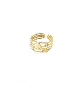  Luxe Goudkleurige Ring met Bedeltjes - Must-have Mode Accessoire