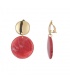 Elegante Rode Oorclips met Goud Detail - Must-have Accessoire