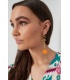 Goudkleurige oorhangers met hartje en een oranje smiley