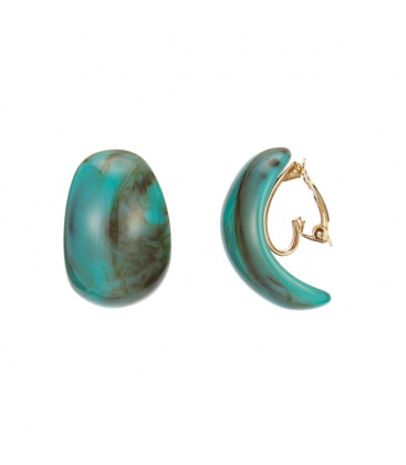 Grote groen gekleurde oorclips