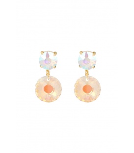 Wit met goud kleurige oorhangers