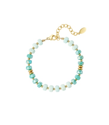 Mint groene armband met natuurstenen kralen