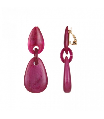 Fuchsia roze oorclips 
