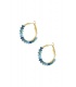 Goudkleurige oorringen met blauwe glass steentjes
