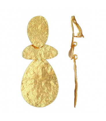 Goudkleurige oorclips met verschillende vormen