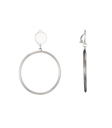 Zilverkleurige metalen oorclips