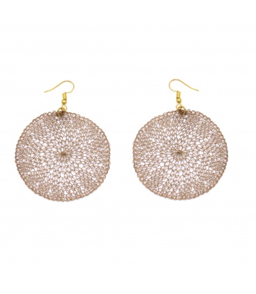 Leuke bruine oorhangers van dun metaal