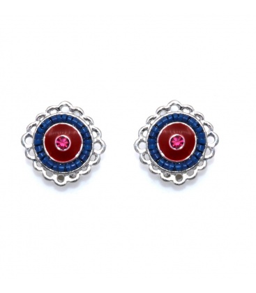 Gekleurde oorclips in ruit vorm