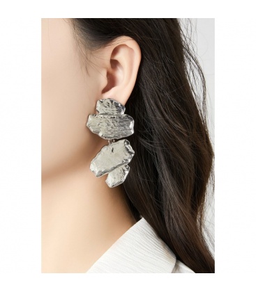 Oorclips goudkleurig met strepen