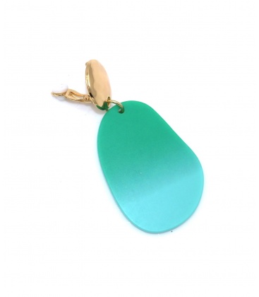 Oorclips groen met kleur verloop