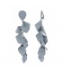 Grijze oorclips met mooie acryl kwastjes