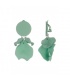 Turquoise oorclips met mooie hangertjes