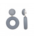 Grijze oorclips met een matte afwerking