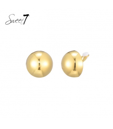 Goudkleurige bolle oorclips