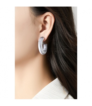 Oorclips zwarte creolen