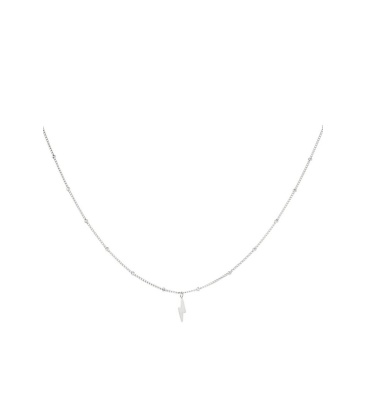 Zilverkleurige halsketting met bliksemschicht