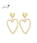 Goudkleurige harten oorhangers