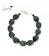 Groene korte halsketting met een marmerlook