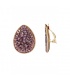 Oorclips paars met glinsterende strass steentjes
