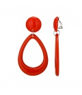 Oorclips oranje met een open hanger