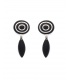 Oorclips zwart met opvallende vormen