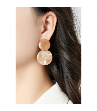 Oorclips in diepblauw met gemarmerde afwerking