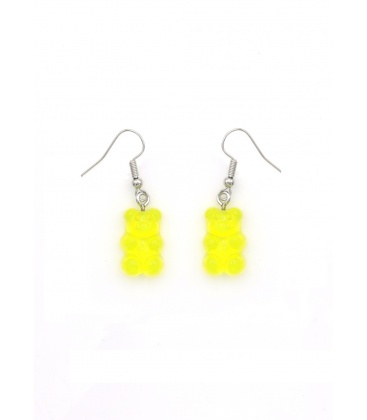 Gele beertjes oorbellen