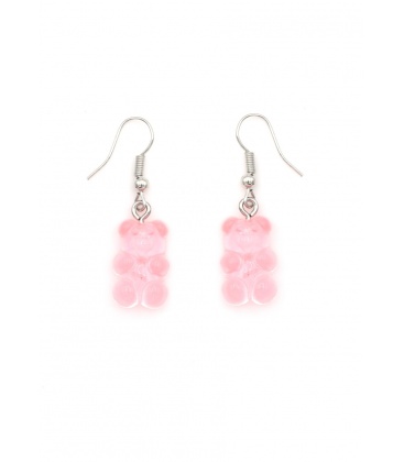 Oorbellen roze met schattige beertje