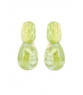 Oorclips lichtgroen met glinstering