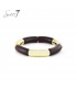 Armband met goudkleur en donkerbruine elementen