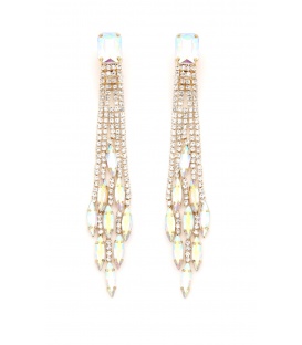 Oorclips goudkleurig met heldere fonkelende steentjes