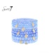 Armband in laagjes met glanzende blauwe kralen
