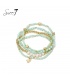 Armband met mintgroene kralen en schelpen parels