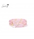 Armband met glaskralenmix en zachte roze tinten