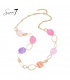 Halsketting gekleurd met mix van vormen en trendy kleuren