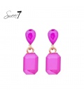 Oorbellen in opvallend fuchsia roze