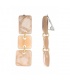 Oorclips beige met vierkante resin hangers