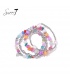 Gekleurde armband met glas kralen en zoetwater parels